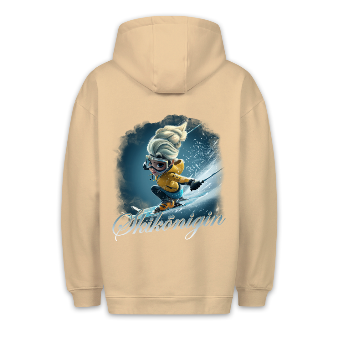 Skikönigin - Hoodie Unisex Rückendruck