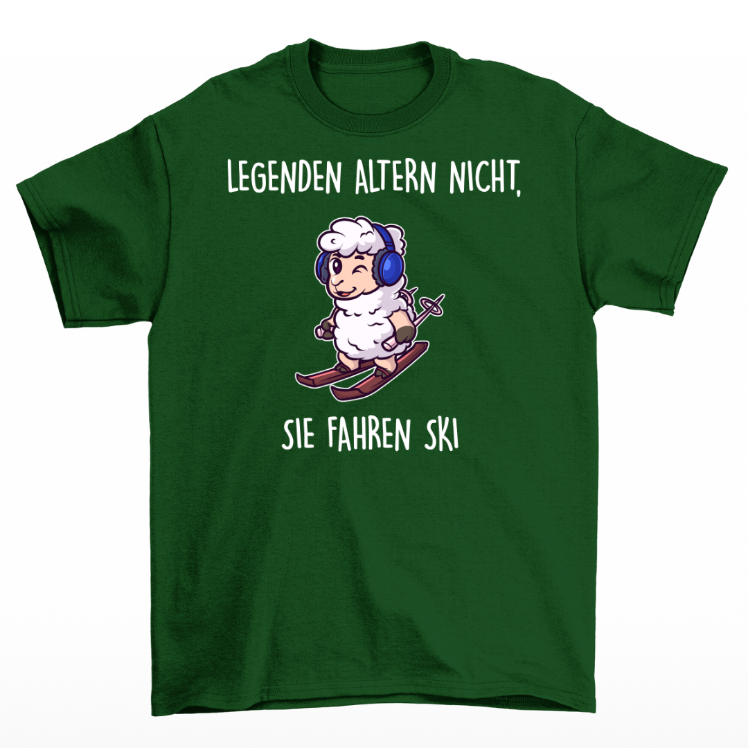 Legenden fahren Ski - Unisex T-Shirt