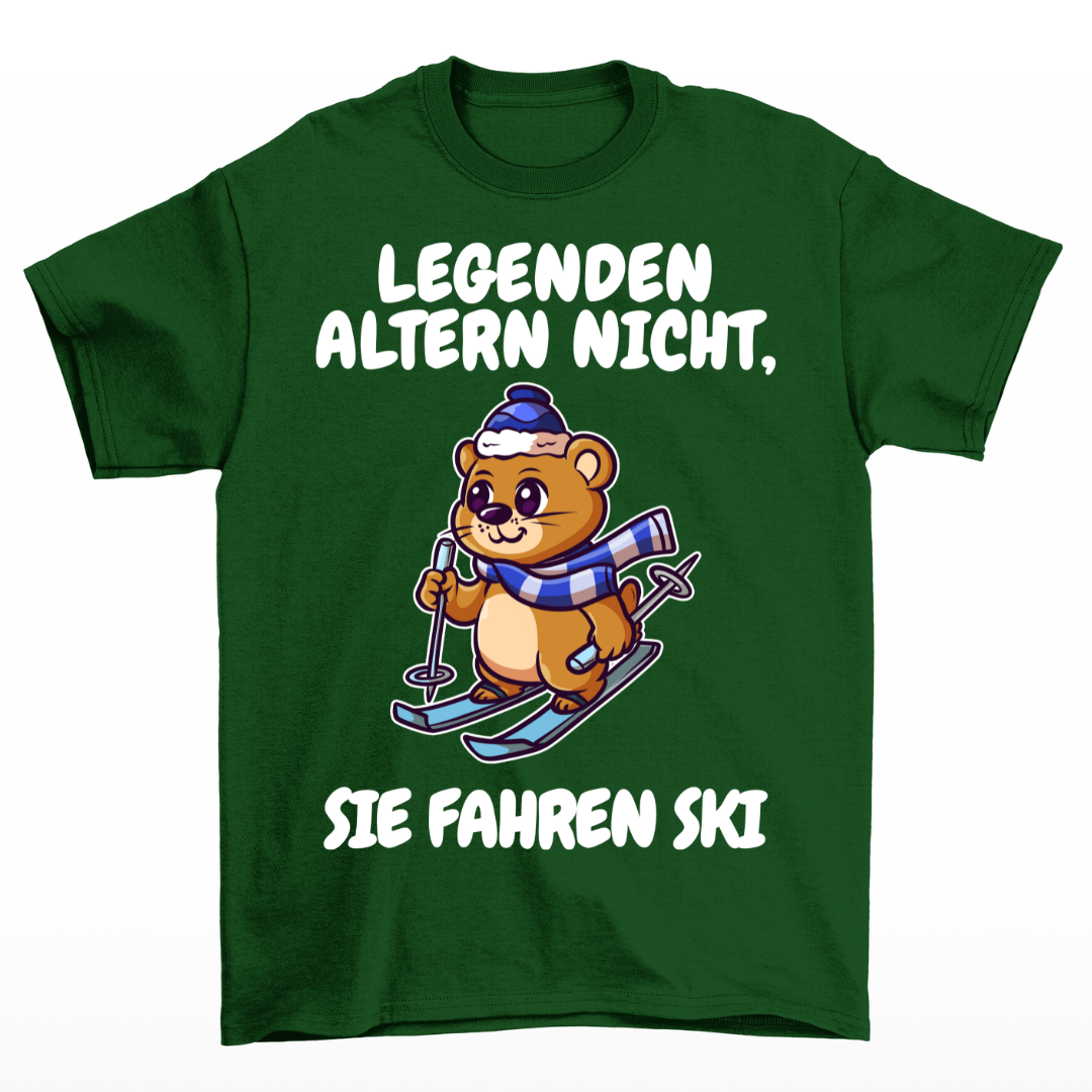 Legenden fahren Ski - Unisex T-Shirt