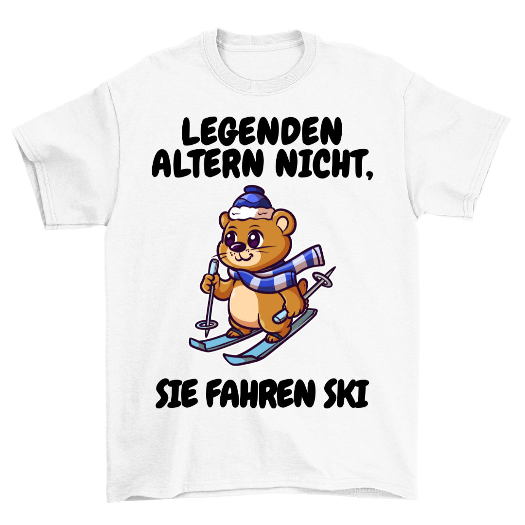 Legenden fahren Ski - Unisex T-Shirt