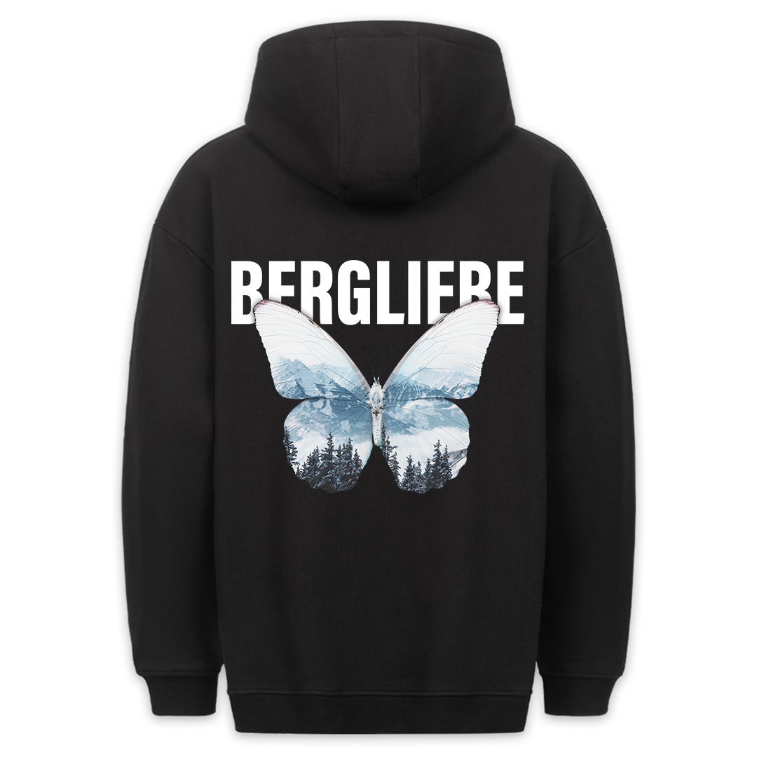 Bergliebe Schmetterling - Hoodie Unisex Rückendruck