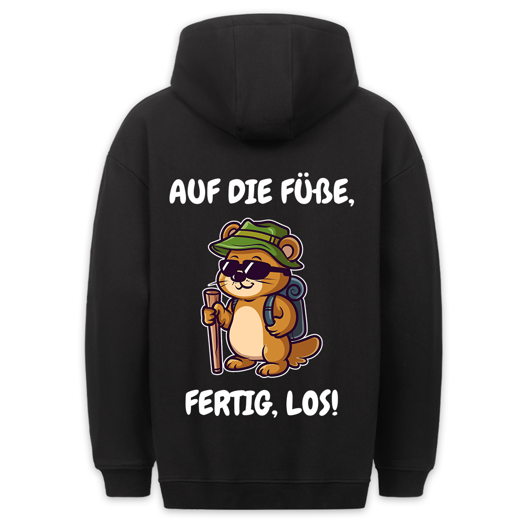 Auf die Füße - Hoodie Unisex Rückendruck