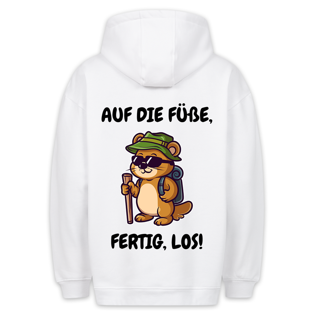 Auf die Füße - Hoodie Unisex Rückendruck