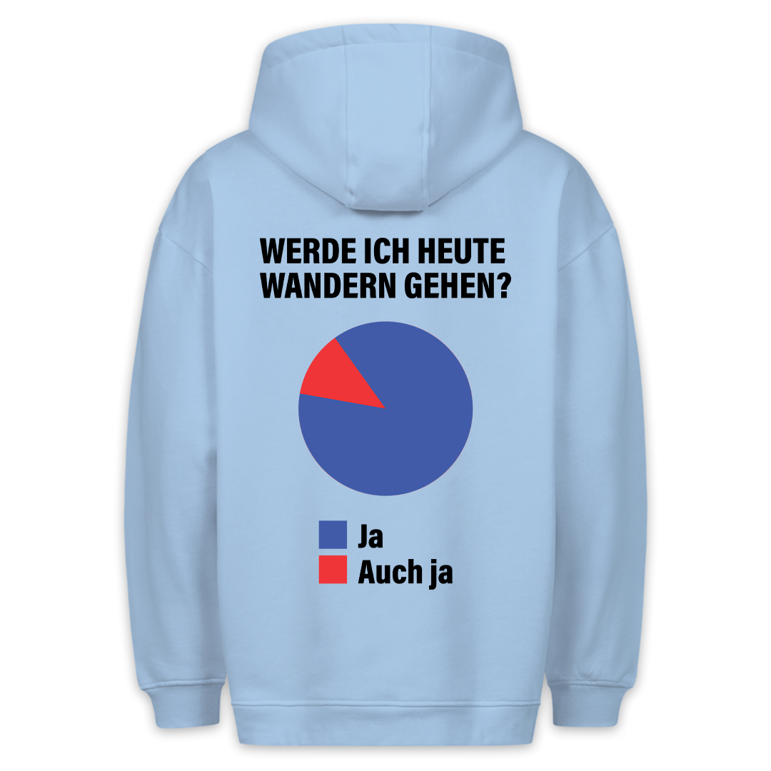Heute Wandern? - Hoodie Unisex Rückendruck