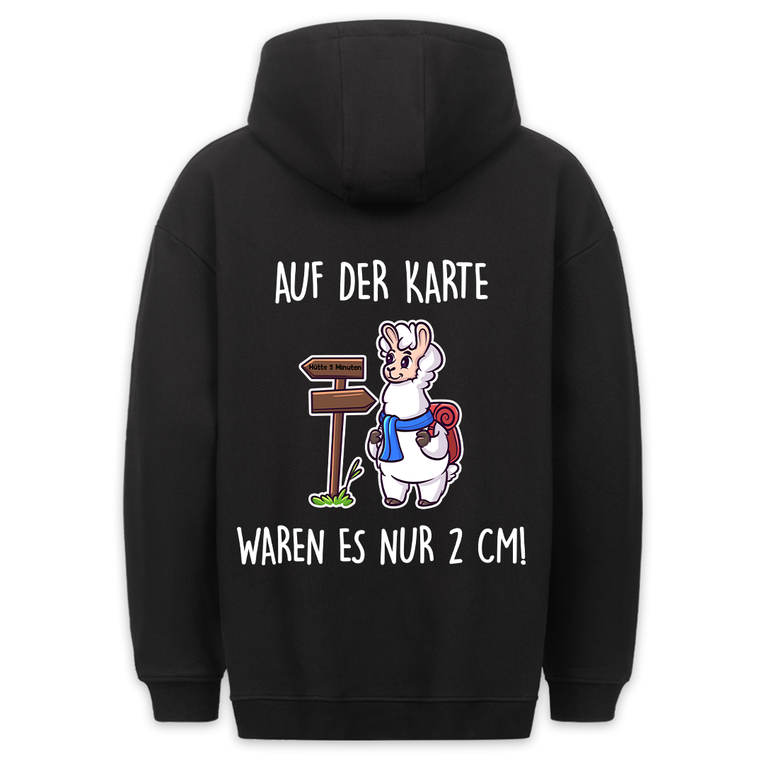 Karte Lama - Hoodie Unisex Rückendruck