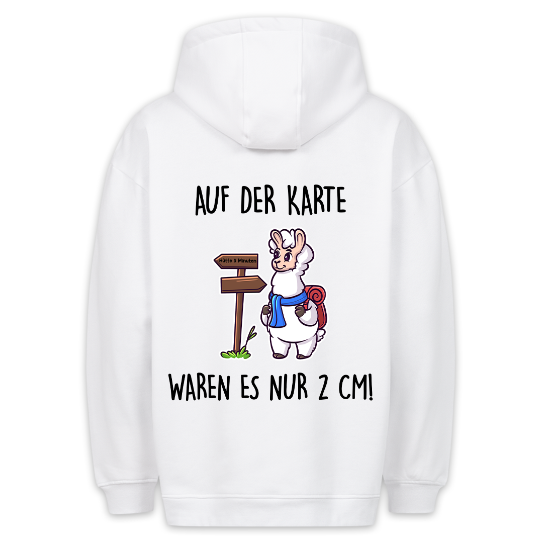 Karte Lama - Hoodie Unisex Rückendruck