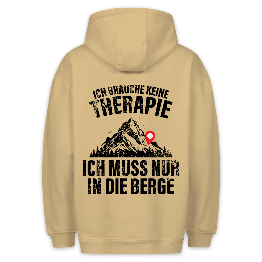 Therapie Berge - Hoodie Unisex Rückendruck