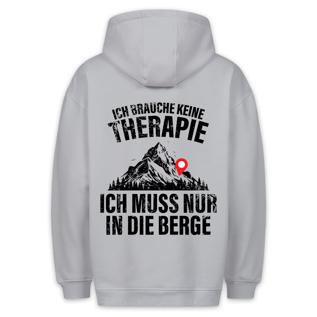 Therapie Berge - Hoodie Unisex Rückendruck