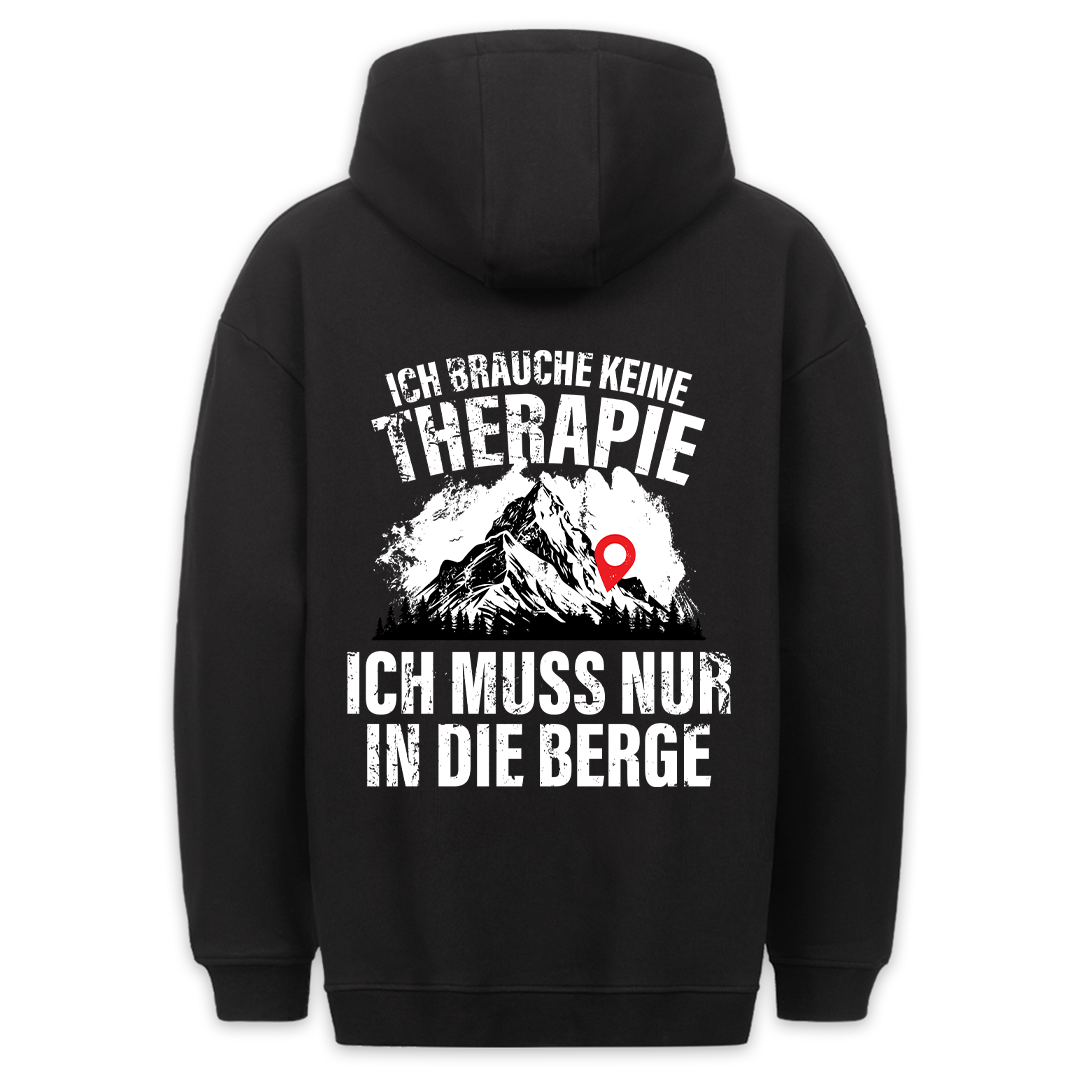 Therapie Berge - Hoodie Unisex Rückendruck