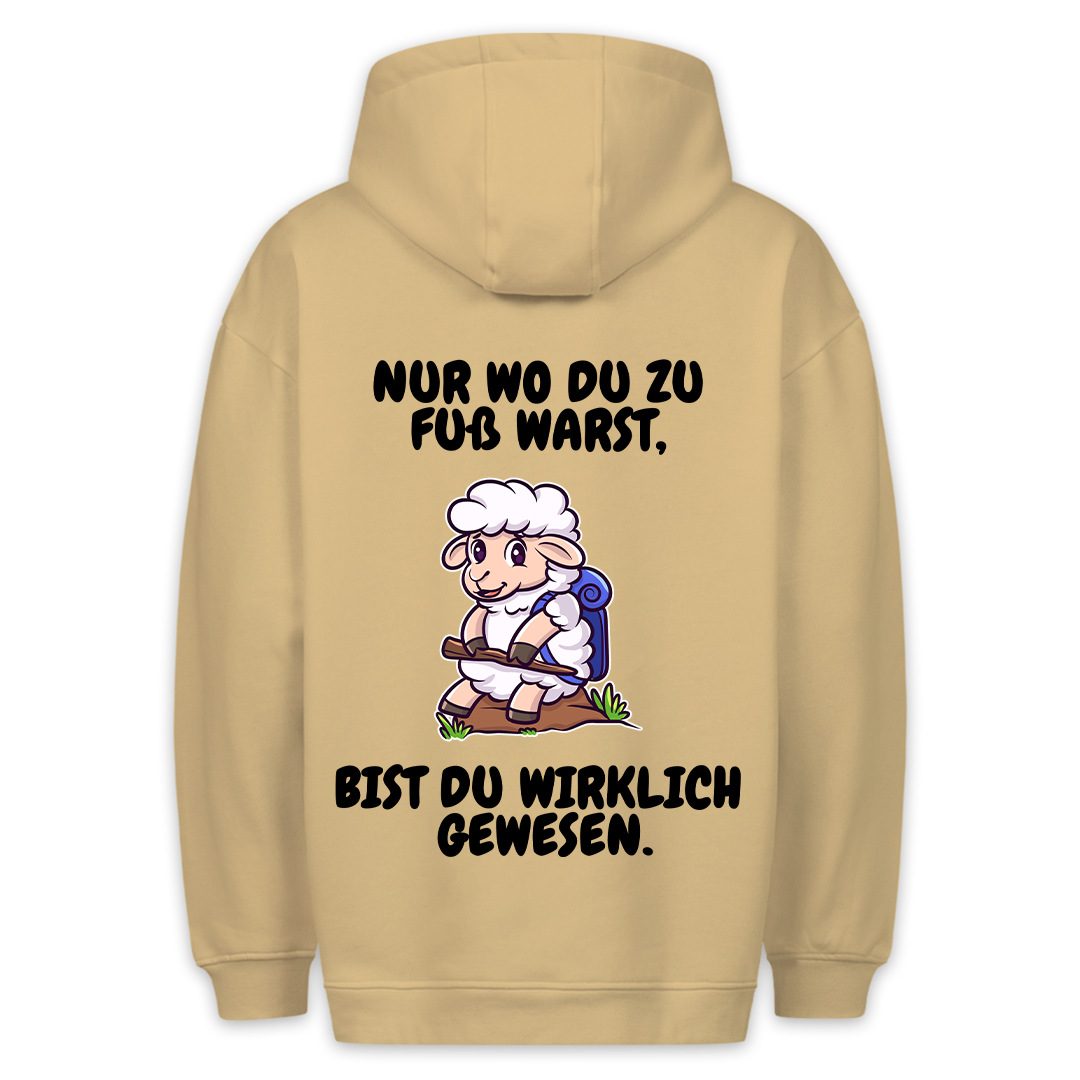 Zu Fuß Schaf - Hoodie Unisex Rückendruck