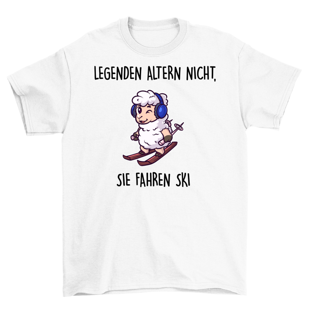 Legenden fahren Ski - Unisex T-Shirt