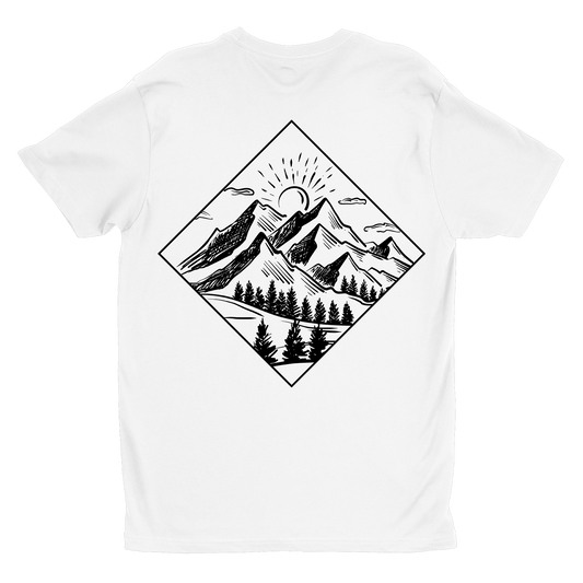 Berge portrait - Shirt Unisex Rückendruck