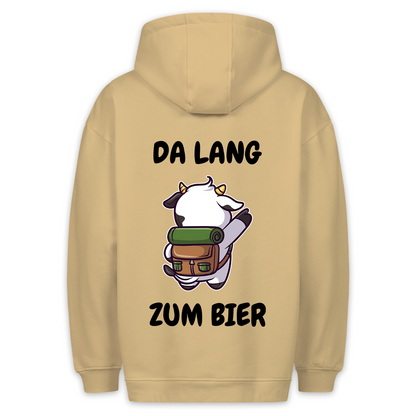 Da lang Kuh Bier - Hoodie Unisex Rückendruck