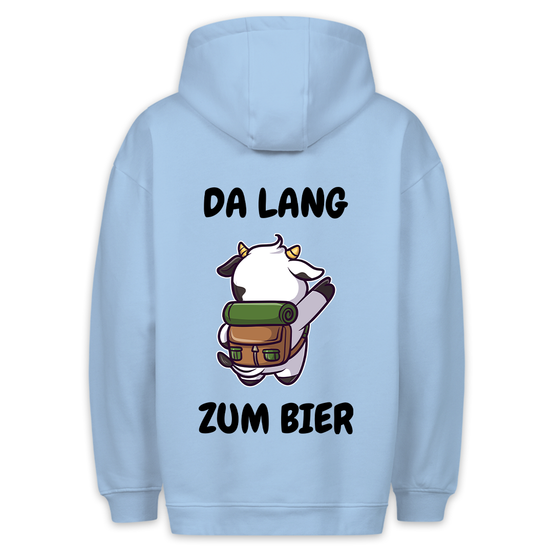Da lang Kuh Bier - Hoodie Unisex Rückendruck