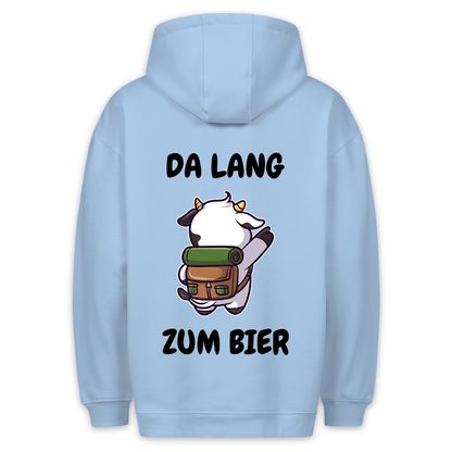 Da lang Kuh Bier - Hoodie Unisex Rückendruck