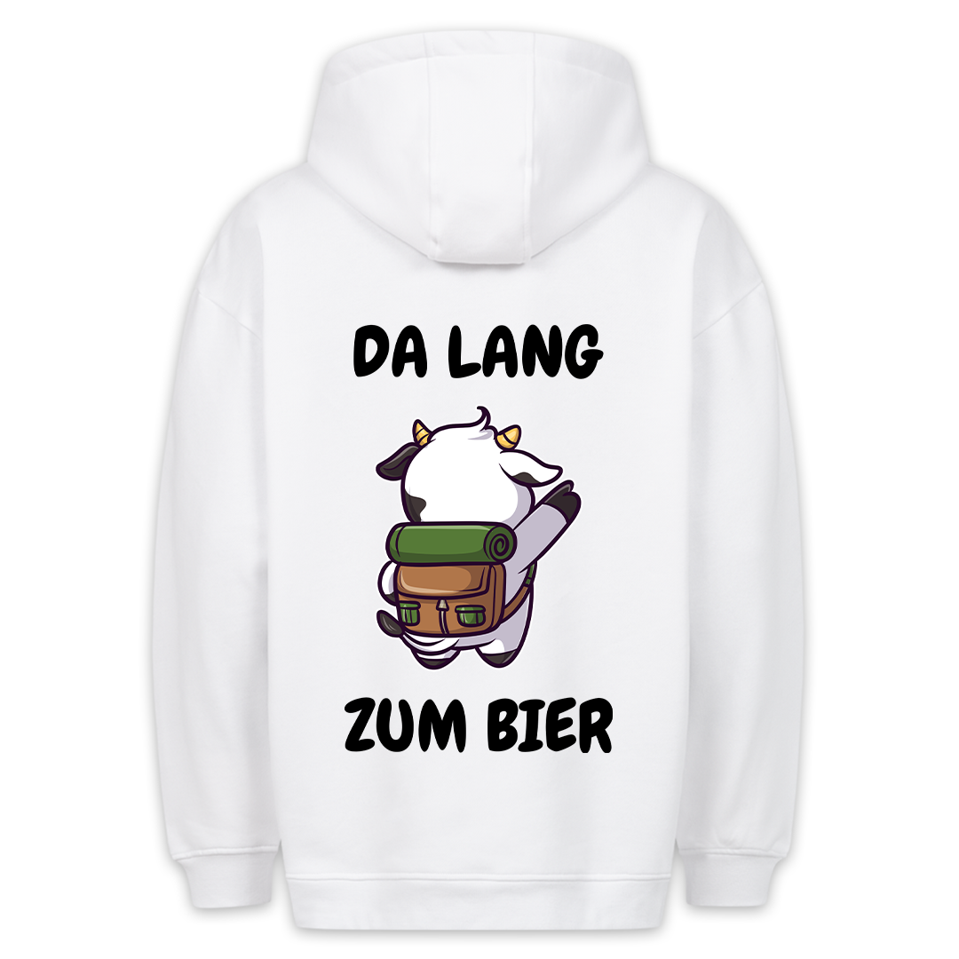 Da lang Kuh Bier - Hoodie Unisex Rückendruck