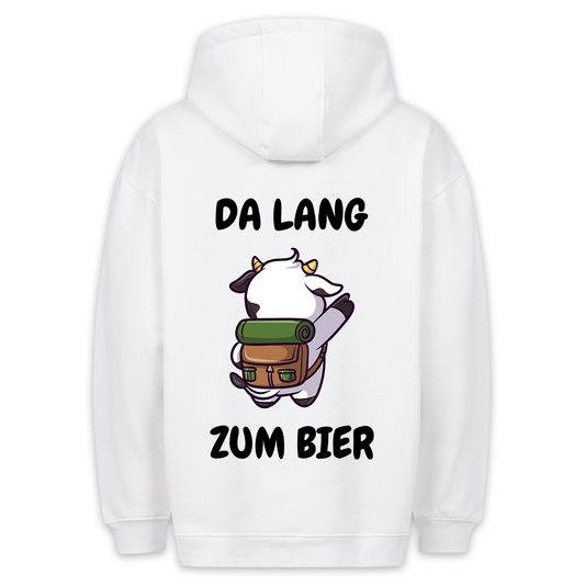 Da lang Kuh Bier - Hoodie Unisex Rückendruck