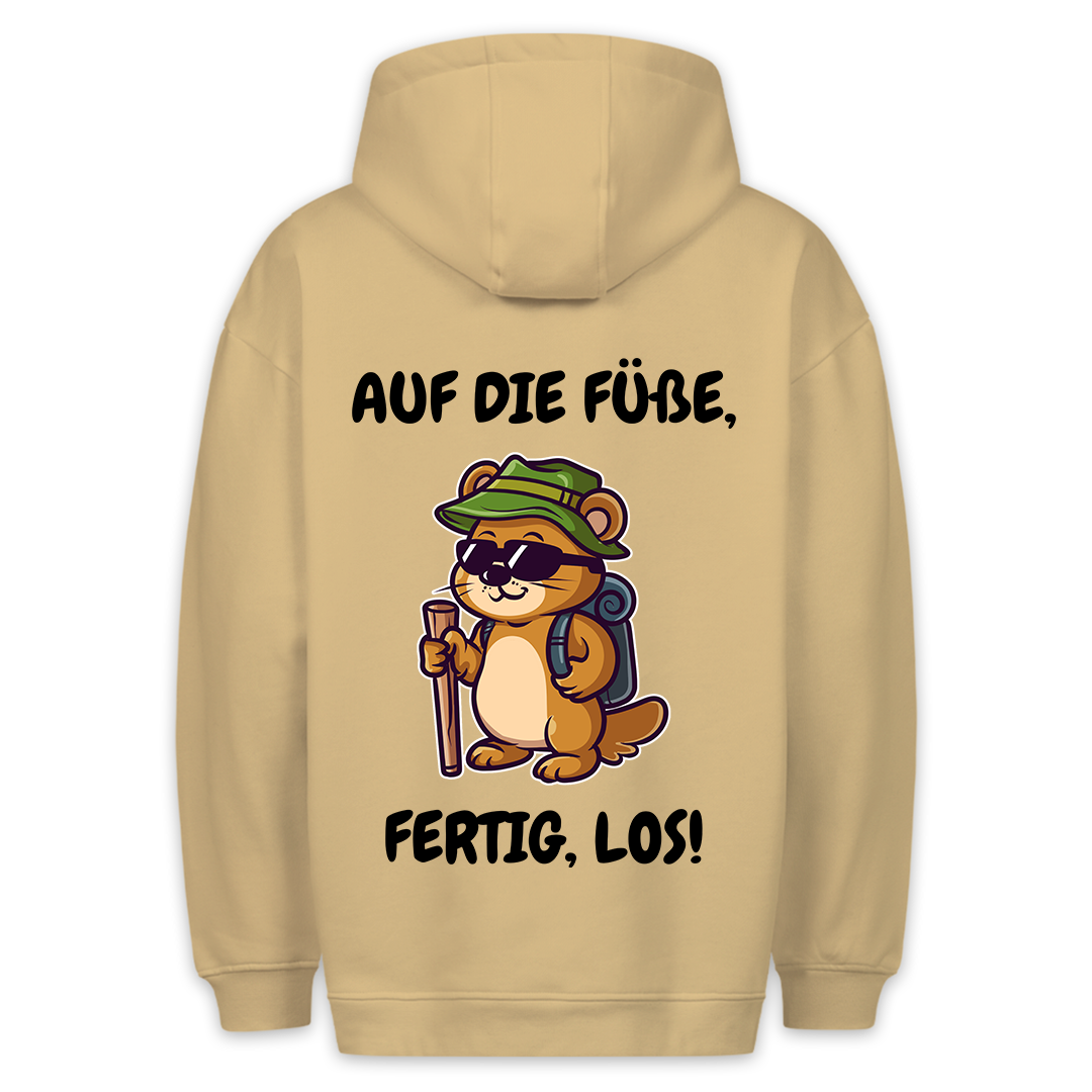 Auf die Füße - Hoodie Unisex Rückendruck