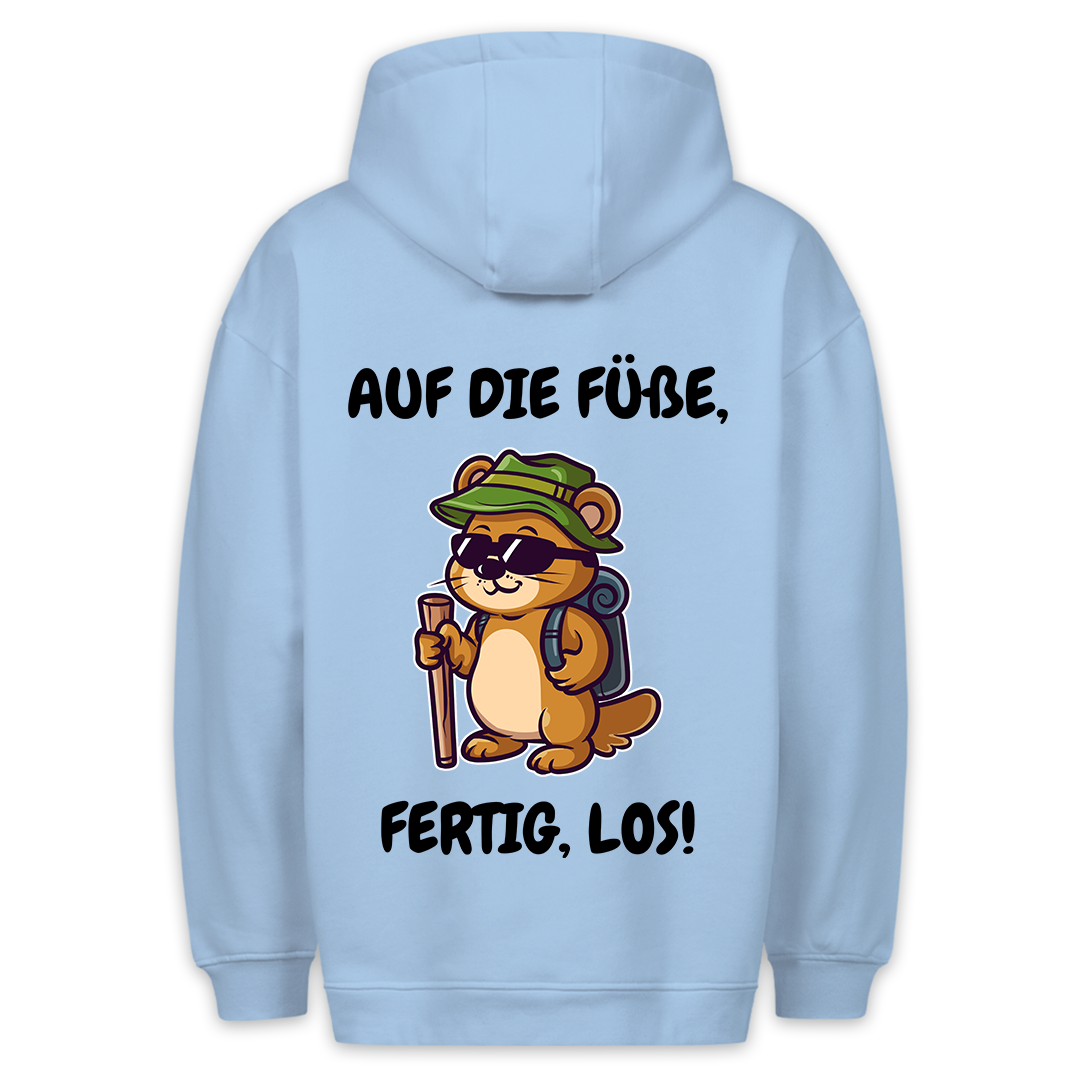 Auf die Füße - Hoodie Unisex Rückendruck