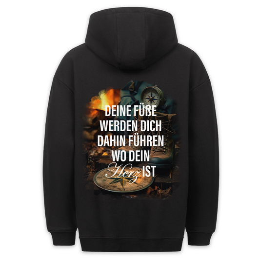 Herz - Hoodie Unisex Rückendruck
