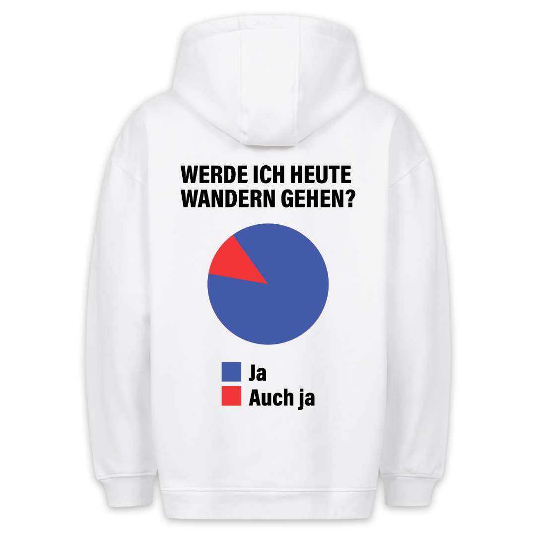Heute Wandern? - Hoodie Unisex Rückendruck