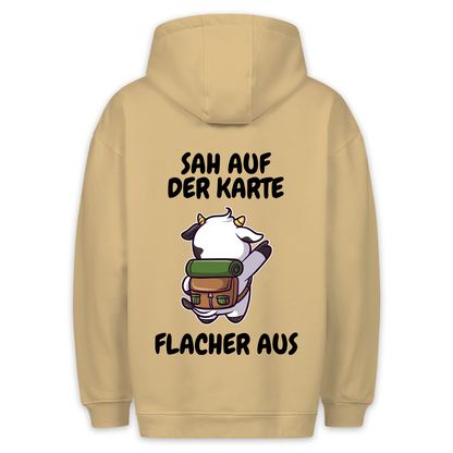 Karte Kuh - Hoodie Unisex Rückendruck