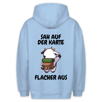 Karte Kuh - Hoodie Unisex Rückendruck