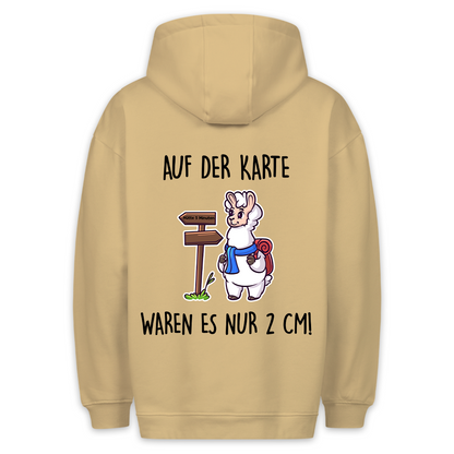 Karte Lama - Hoodie Unisex Rückendruck