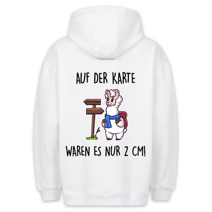Karte Lama - Hoodie Unisex Rückendruck