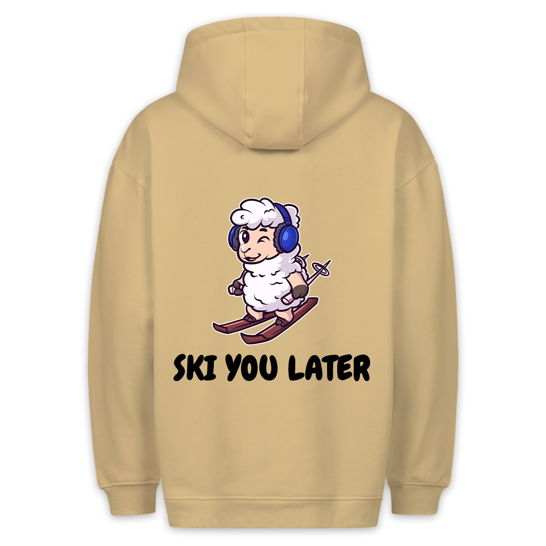 Ski you later Schaf - Hoodie Unisex Rückendruck