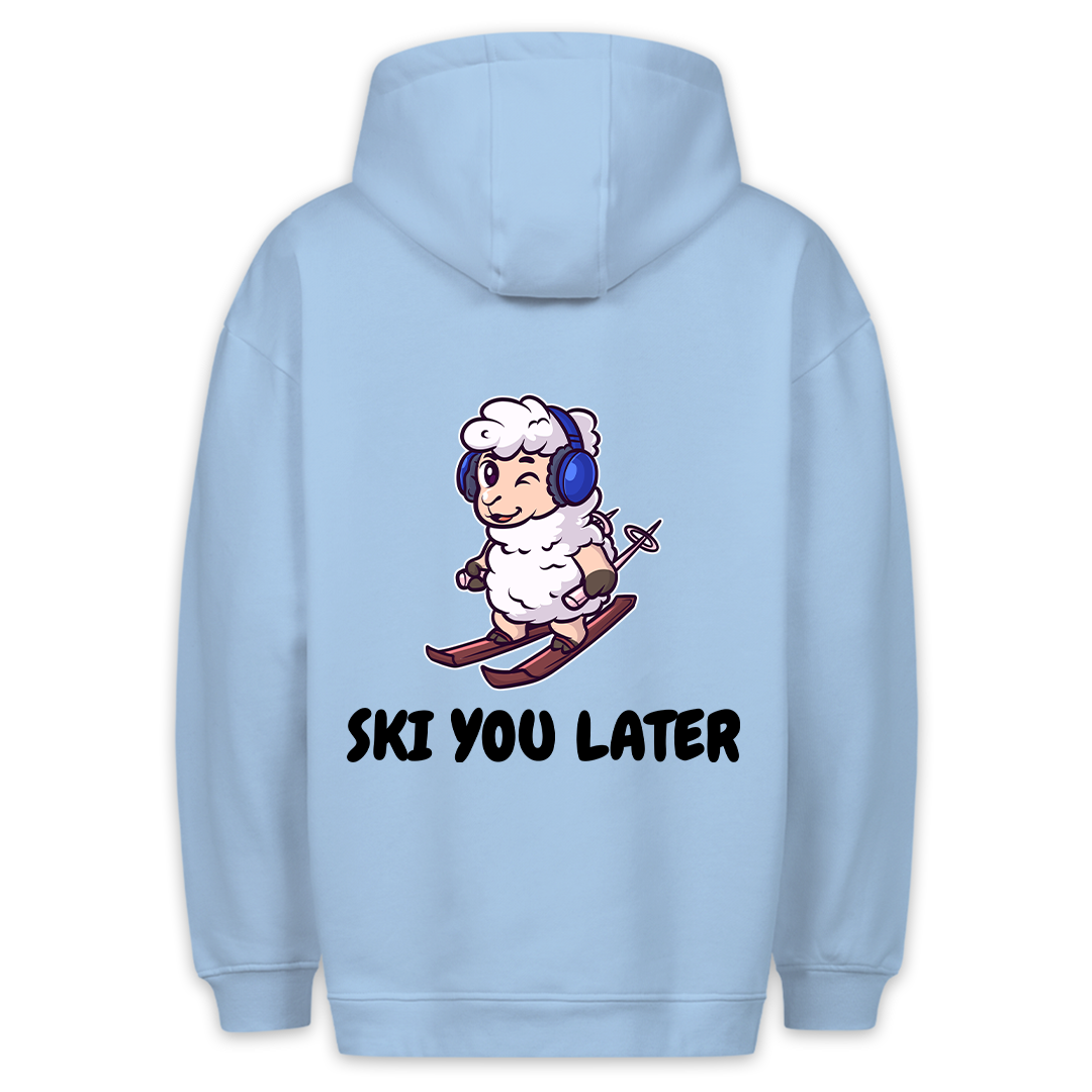 Ski you later Schaf - Hoodie Unisex Rückendruck