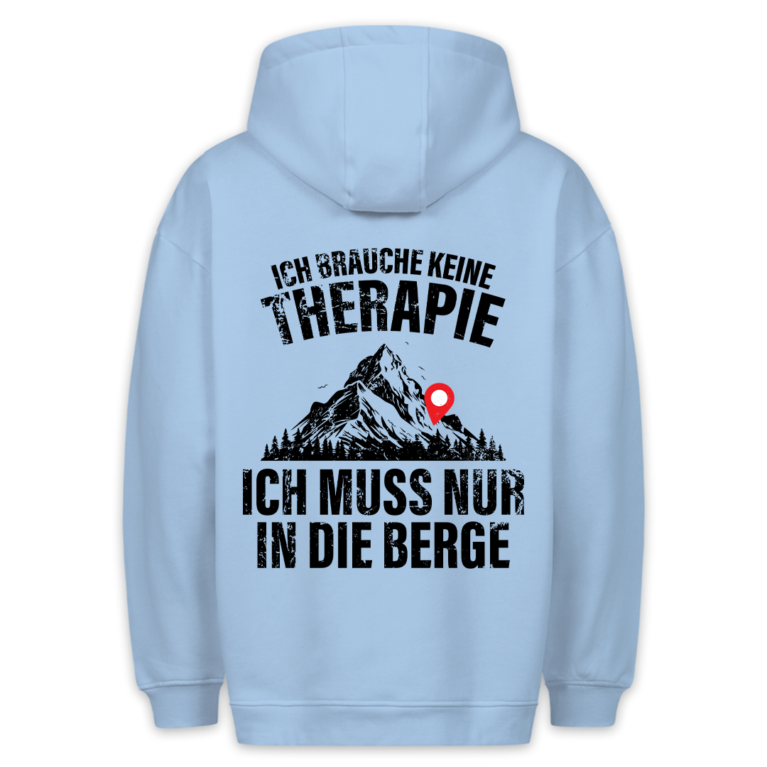Therapie Berge - Hoodie Unisex Rückendruck