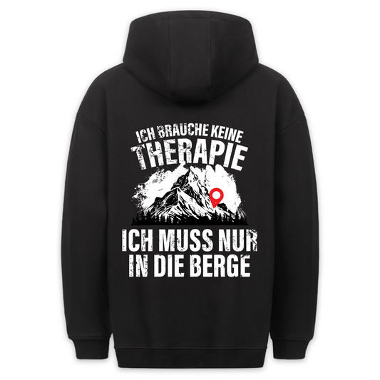 Therapie Berge - Hoodie Unisex Rückendruck