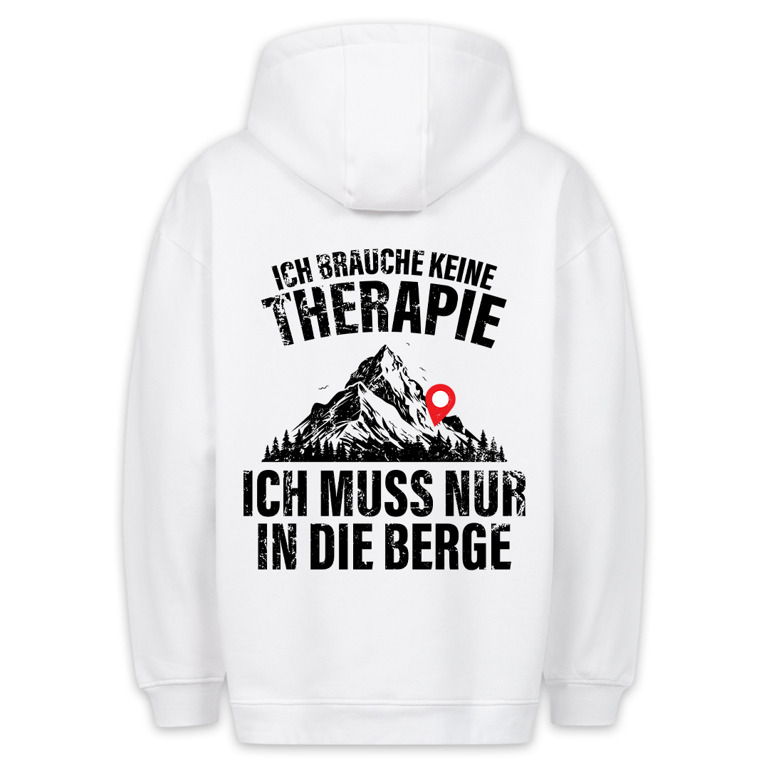 Therapie Berge - Hoodie Unisex Rückendruck