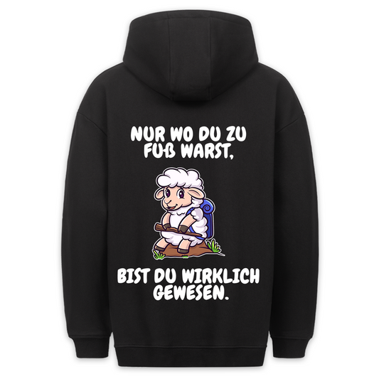 Zu Fuß Schaf - Hoodie Unisex Rückendruck